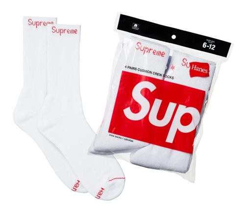 Supreme Socks - White
