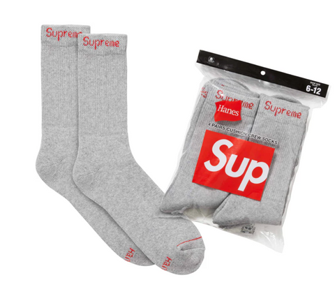 Supreme Socks - Grey
